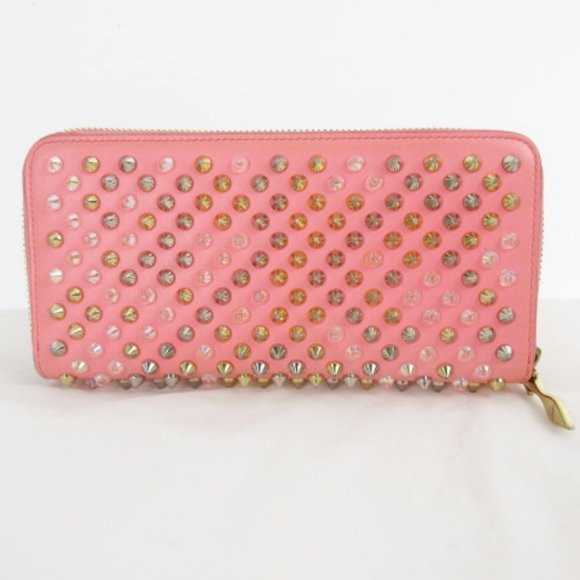 💕Gorgeous Christian Louboutin Panettone Spike Stud Zippy Wallet - Picture 2 of 8